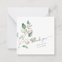 PixDezines Watercolor Gum Eucalyptus Note Card Anteckningskort