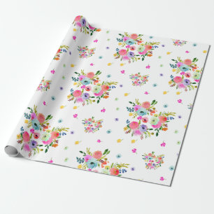 PixDezines Watercolor Ranunculus DIG bakgrund Presentpapper
