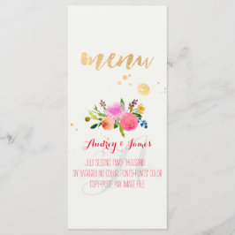 PixDezines Watercolor Ranunculus Menu Meny