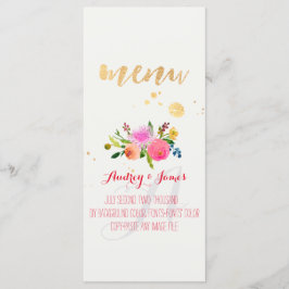PixDezines Watercolor Ranunculus Menu Meny