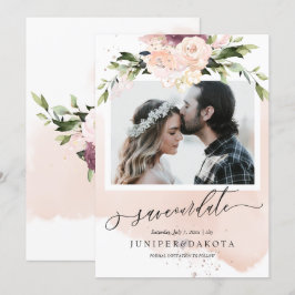 PixDezines Watercolor  Rosa Dusty Ro Inbjudningar