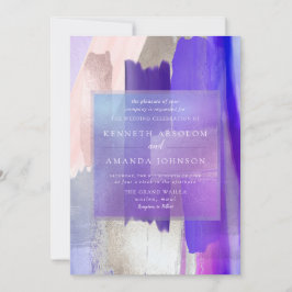 PixDezines Watercolor Swatch Violet Lilac Lavender Inbjudningar
