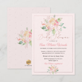 PixDezines Watercolor  Sweet Äret Baby Shower Inbjudningar