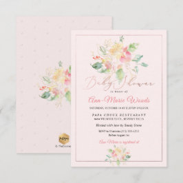 PixDezines Watercolor  Sweet Äret Baby Shower Inbjudningar