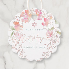 PixDezines Watercolor Sweet Pea WAN Mitzvah Gåvor Etiketter