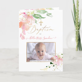 PixDezines Watercolor Sweetpeas Baptism Program