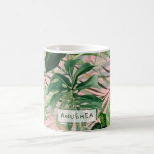 PixDezines Watercolor Tropical Foliage Kaffemugg