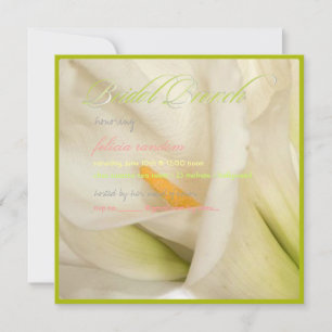 PixDezines white calla lily/möhippa brunch Inbjudningar