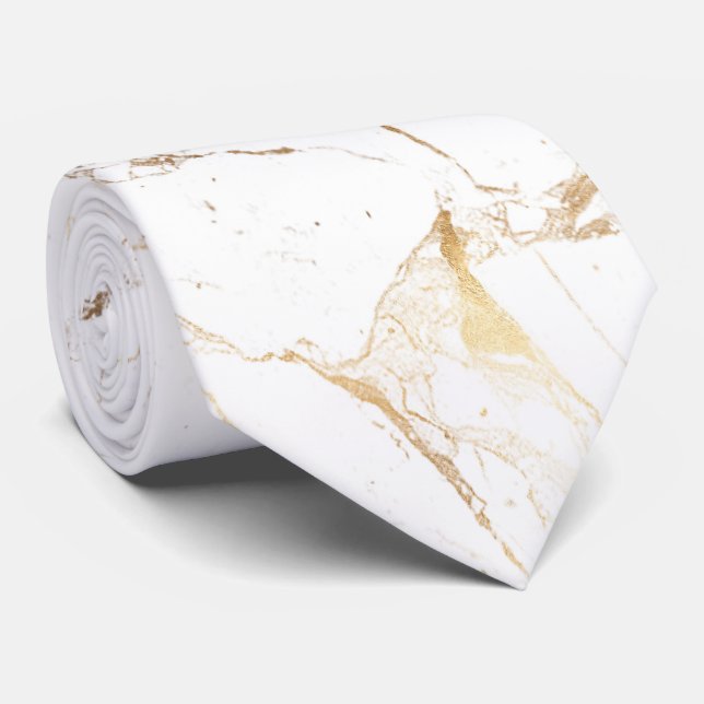PixDezines White Marble Slab+Guld Veins Slips (Rullad)