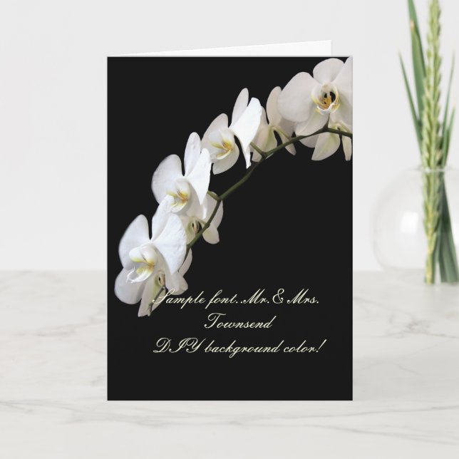 PixDezines White Orchid/DIY-bakgrund färg Kort (Framsida)