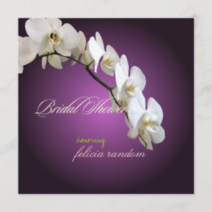PixDezines WHITE ORCHID MÖHIPPA/DIY FÄRG Inbjudningar