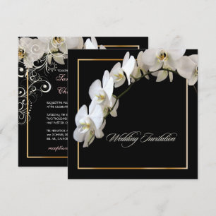 PixDezines WHITE ORCHID/PHALAENOPSIS/DIY färg Inbjudningar