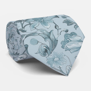 PixDezines William Morris Dammblå DIY Skifferblå Slips