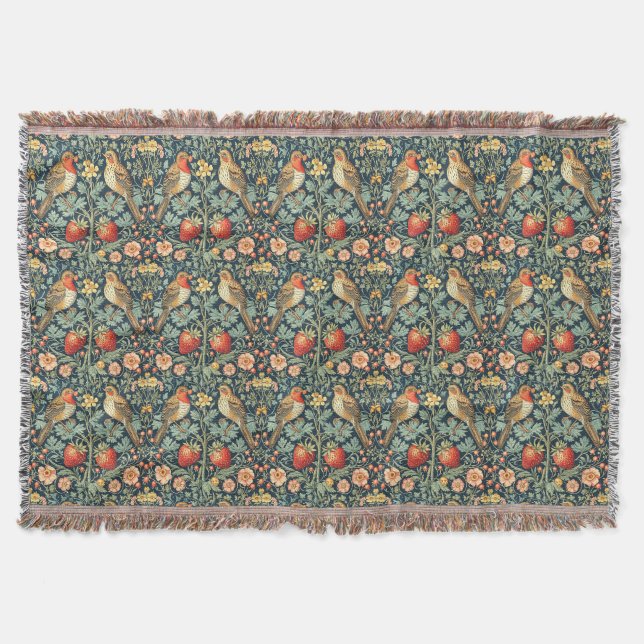 PixDezines William Morris Strawberry Thief Filt (Framsidan)