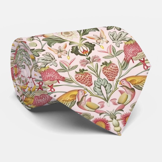 PixDezines William Morris Strawberry Thief Pink Slips (Rullad)