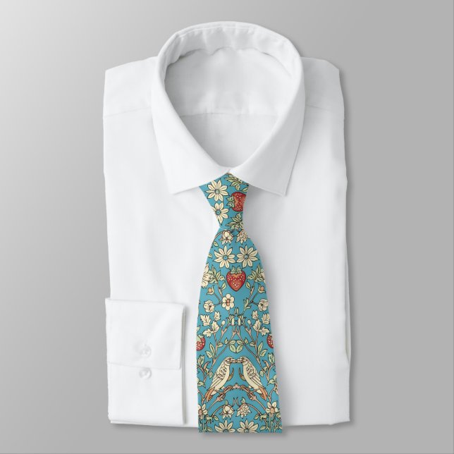 PixDezines William Morris Strawberry Thief Turkos Slips (Bunden)