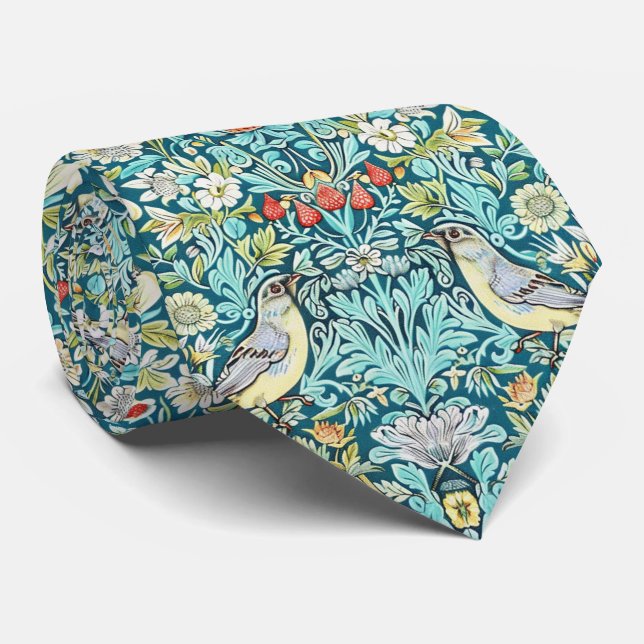 PixDezines William Morris Strawberry Thief Turkos Slips (Rullad)