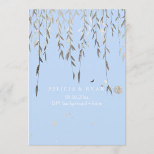 PixDezines Willow/Faux Silver/DIY-bakgrund Inbjudningar