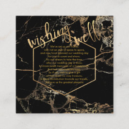 PixDezines Wishing well/Black Marble Guld Veins Tilläggskort