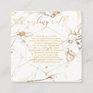 PixDezines Wishing well/Marble /White+Guld Tilläggskort