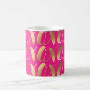 PixDezines xoxo/Faux Guld/DIY-bakgrund Kaffemugg