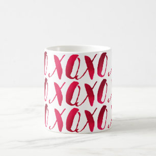 PixDezines xoxo/Röd hallon/DIY-bakgrund Kaffemugg