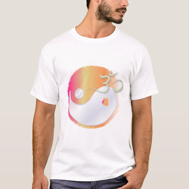 PixDezines Yin Yang t-shirt, om-symbol Tee (Framsida)