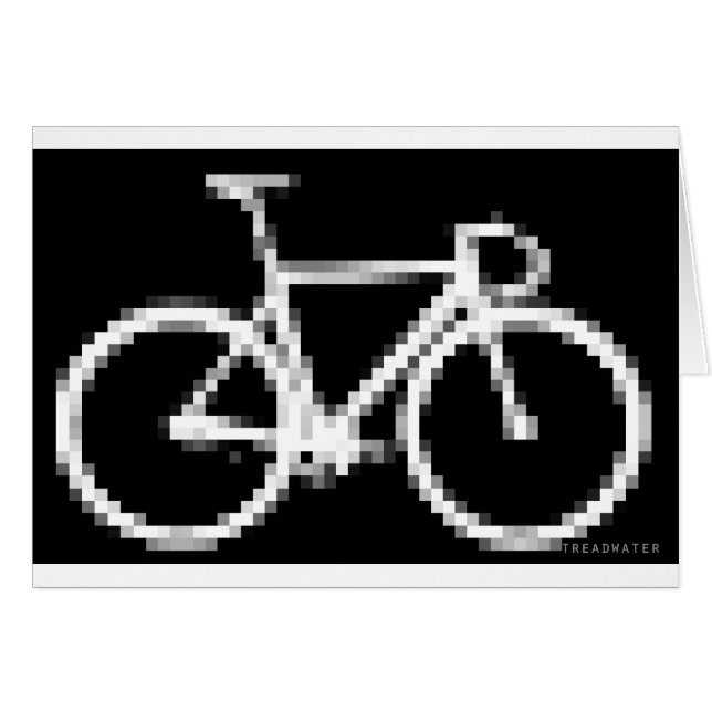 Pixed utrustar cykeln hälsningskort (Framsidan Horizontal)