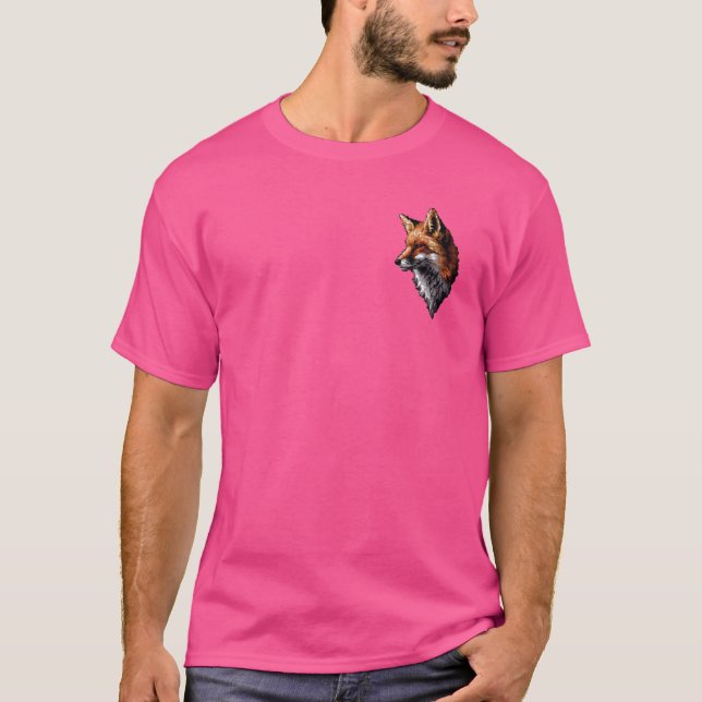 Pixel Art Älskare - Fox Pappa Mamma T Shirt (Framsida)
