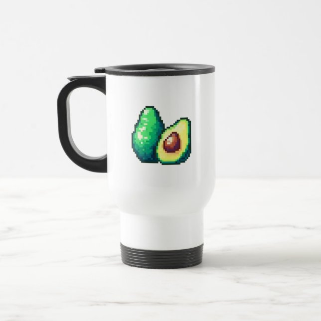 Pixel Art Avocado Mugg (Vänster)