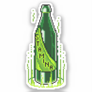 Pixel Art Beer Stamina Potion Sticker Klistermärken