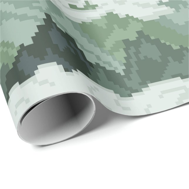 Pixel Art Berglandskap Mönster Presentpapper (Rullad Hörn)