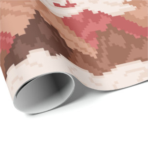 Pixel Art Berglandskapsmönster Presentpapper