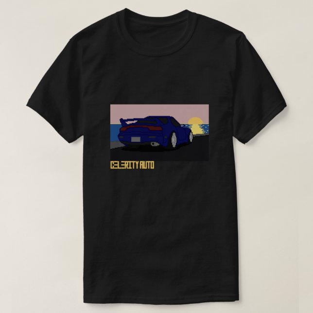 Pixel Art Car JDM Legend Rotary FD T Shirt (Design framsida)