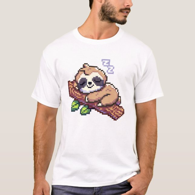 Pixel art Cute-lutningsdesign T Shirt (Framsida)