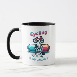 Pixel Art Cycling Mugg
