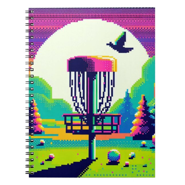 Pixel Art Disk Golf Course Anteckningsbok (Framsidan)