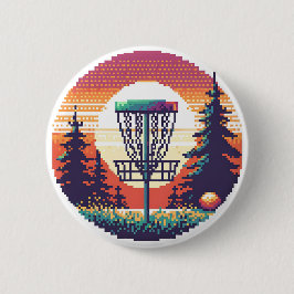 Pixel Art Disk Golf Course Knapp