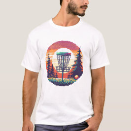 Pixel Art Disk Golf Course T Shirt