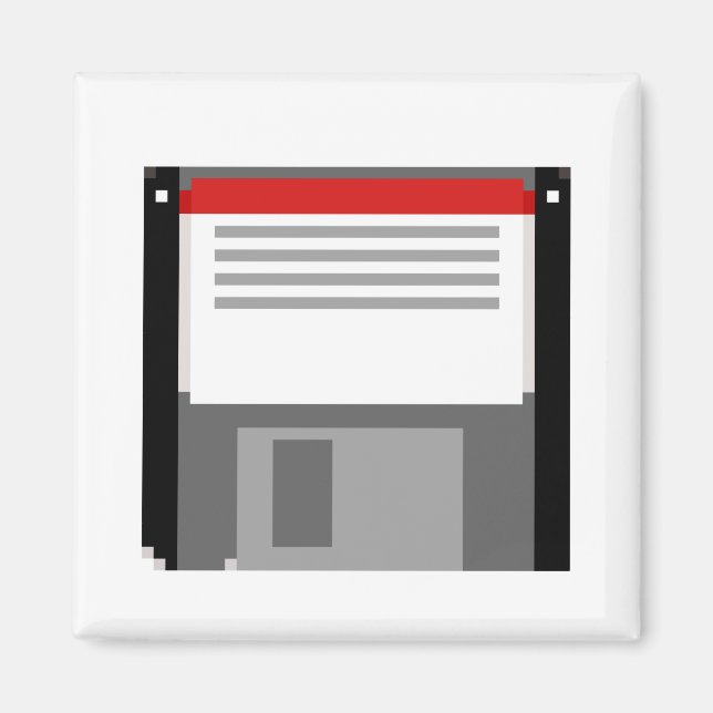Pixel art-diskett magnet (Framsidan)