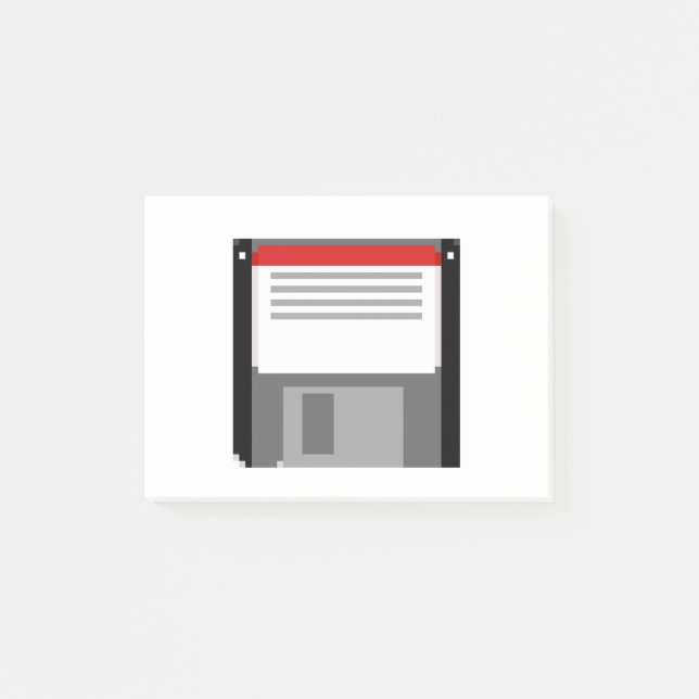 Pixel art-diskett post-it block (Framsida)