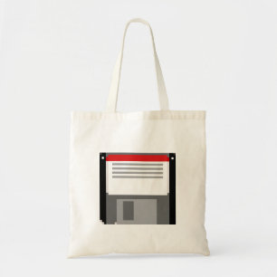 Pixel art-diskett tygkasse