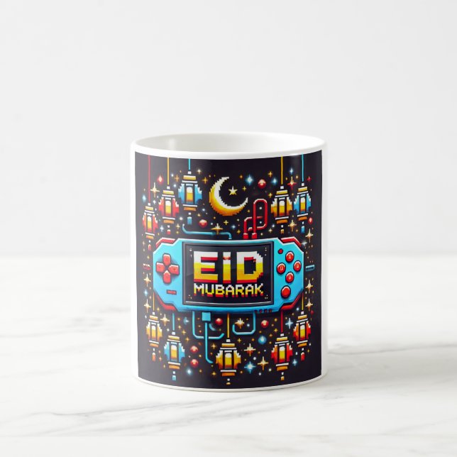 Pixel Art Eid Mubarak-spel Kaffemugg (Center)