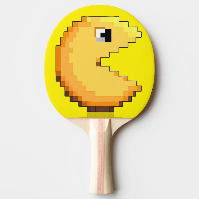  pixel art fanart tribute PacMan jaune fluo Pingisracket (Framsidan)