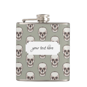 Pixel Art Gothic Spooky Skull Mönster Fickplunta