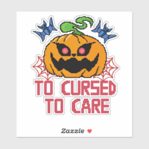 Pixel Art Halloween-pumpor, Döskallar & Fladdermös Klistermärken