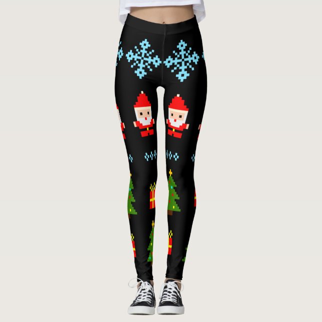 Pixel Art jul 2 Leggings (Framsida)