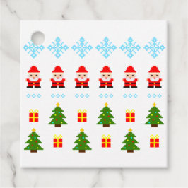 Pixel Art-jul Gåvor Etiketter