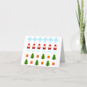 Pixel Art Jul Helgkort