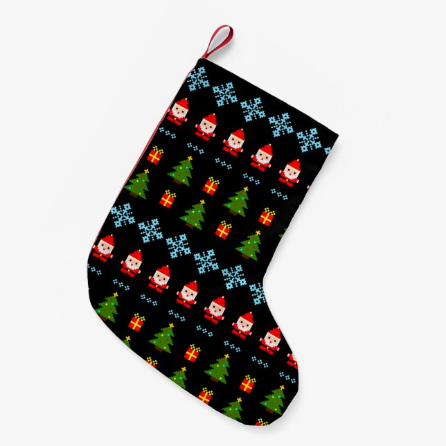 Pixel Art Jul Liten Julstrumpa (Framsidan (Hängande))